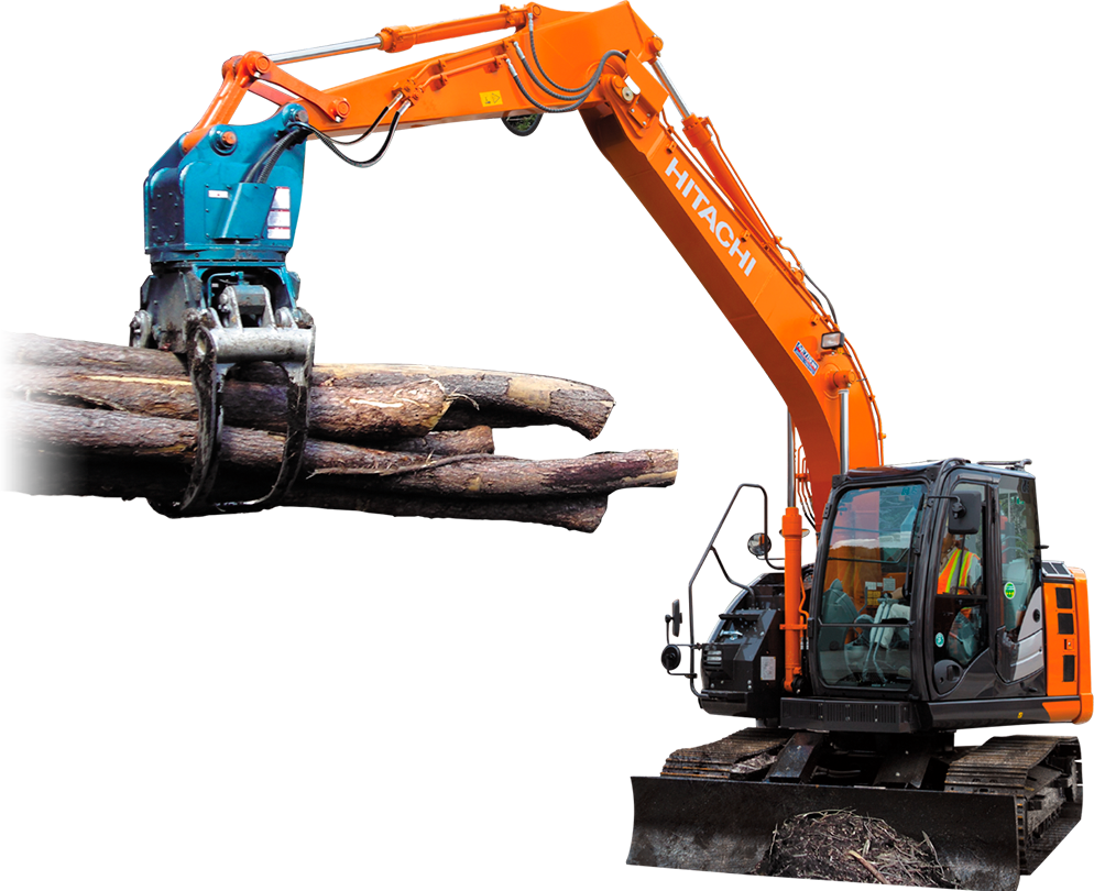 ZX135US-6 | 木材グラップル仕様機シリーズ | 林業 ｜業種から探す 