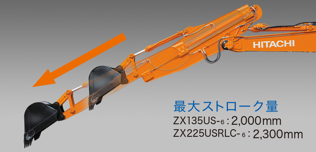 ZX225USRLC-6 | スライドアームシリーズ | 土木 ｜業種から探す 