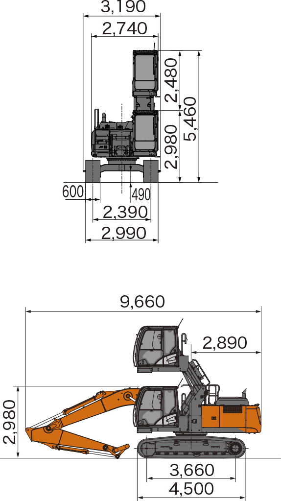 ZX200LC-6 | フォークグラップル仕様機 | 金属・自動車リサイクル 